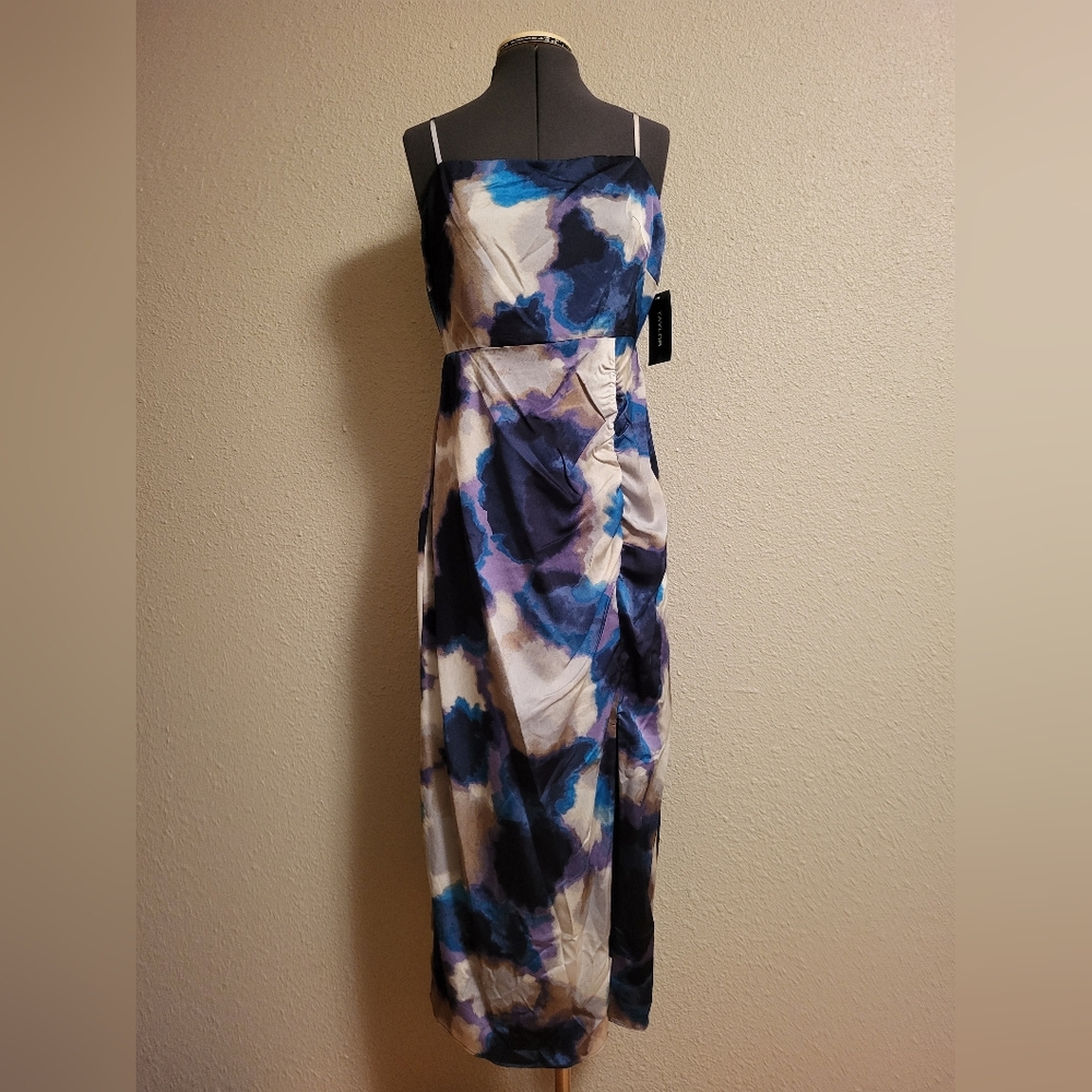 NWT Taylor Blue Watercolor Dress Size 8